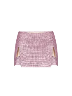 Rhinestoned Mia Micro Skirt Cosmo<Poster Girl Outlet