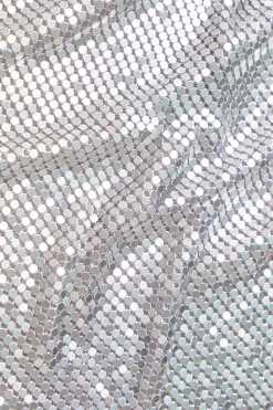 Rosalyn Top Metallic Chainmail Silver Chrome<Poster Girl Sale