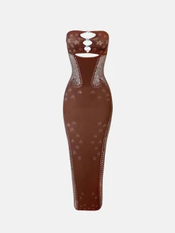 Roxie Dress Old Money Brown<Poster Girl Online