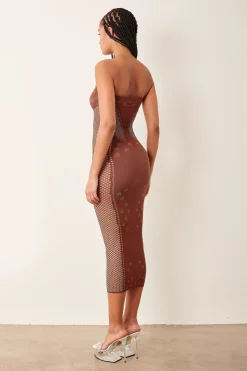 Roxie Dress Old Money Brown<Poster Girl Online