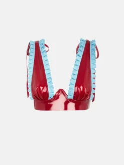 Salma Latex Bra Burgundy<Poster Girl Best