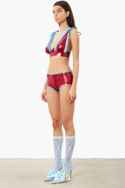 Salma Latex Bra Burgundy<Poster Girl Best
