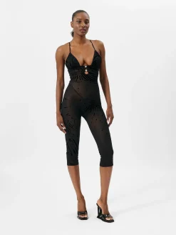 Scarlett Pedal Pusher Jumpsuit Black Zebra Print<Poster Girl Online