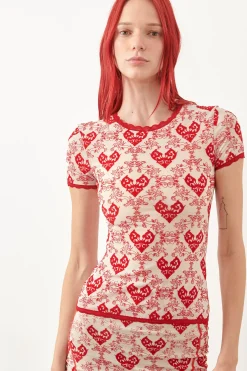 Scarlett Tee Red<Poster Girl Outlet