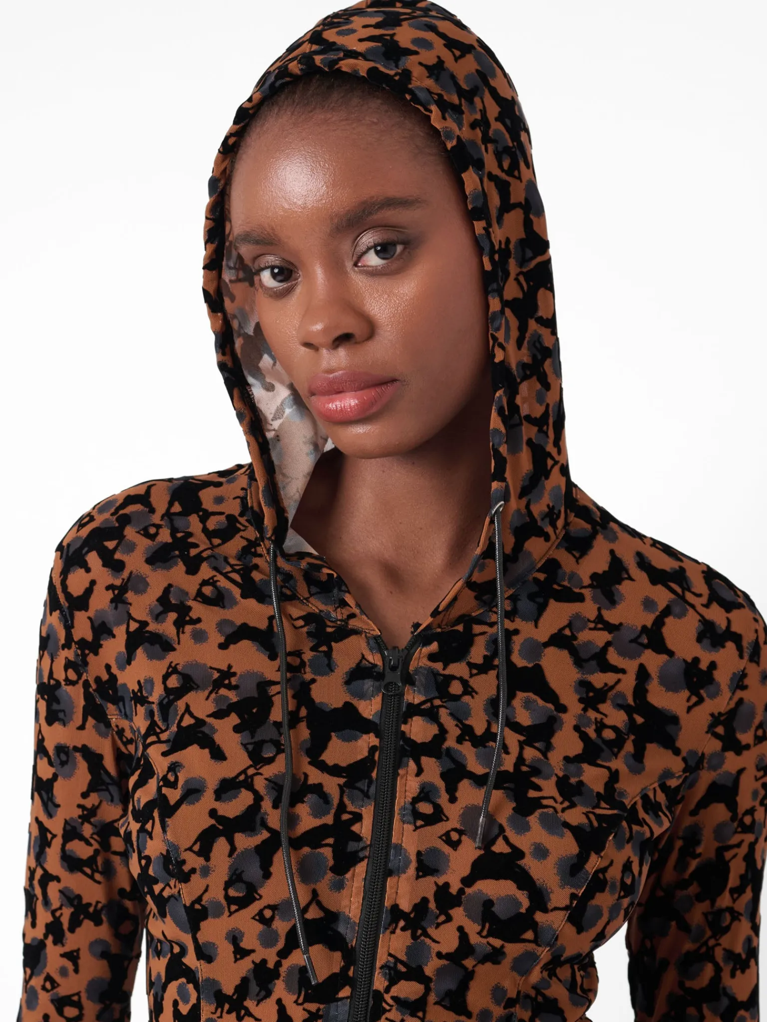 Shania Hooded Jacket Leopard Print<Poster Girl Online