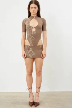 Suzan Micro Skirt Tobacco<Poster Girl Hot