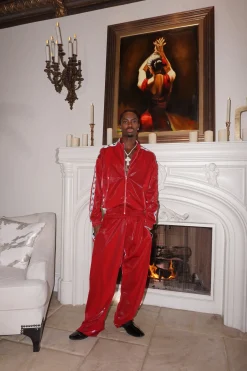 S*x Tape Tracksuit Bottoms Wet Gloss Red<Poster Girl Clearance