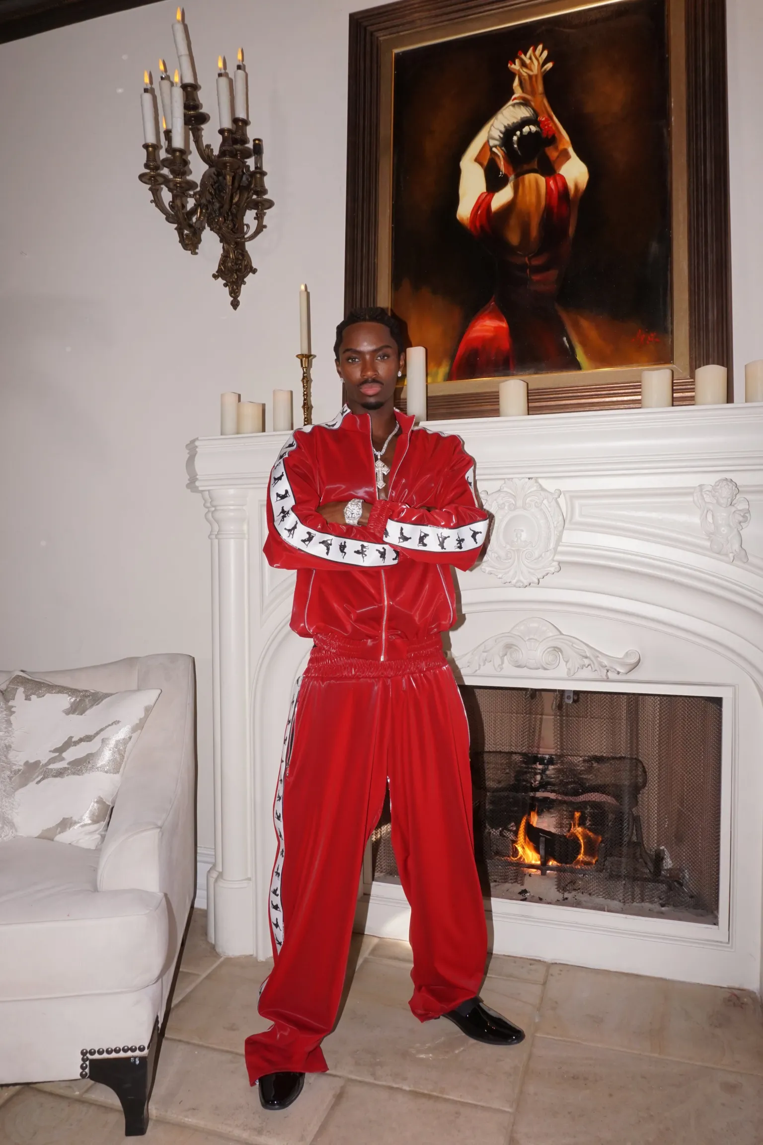 S*x Tape Tracksuit Jacket Wet Look<Poster Girl Sale