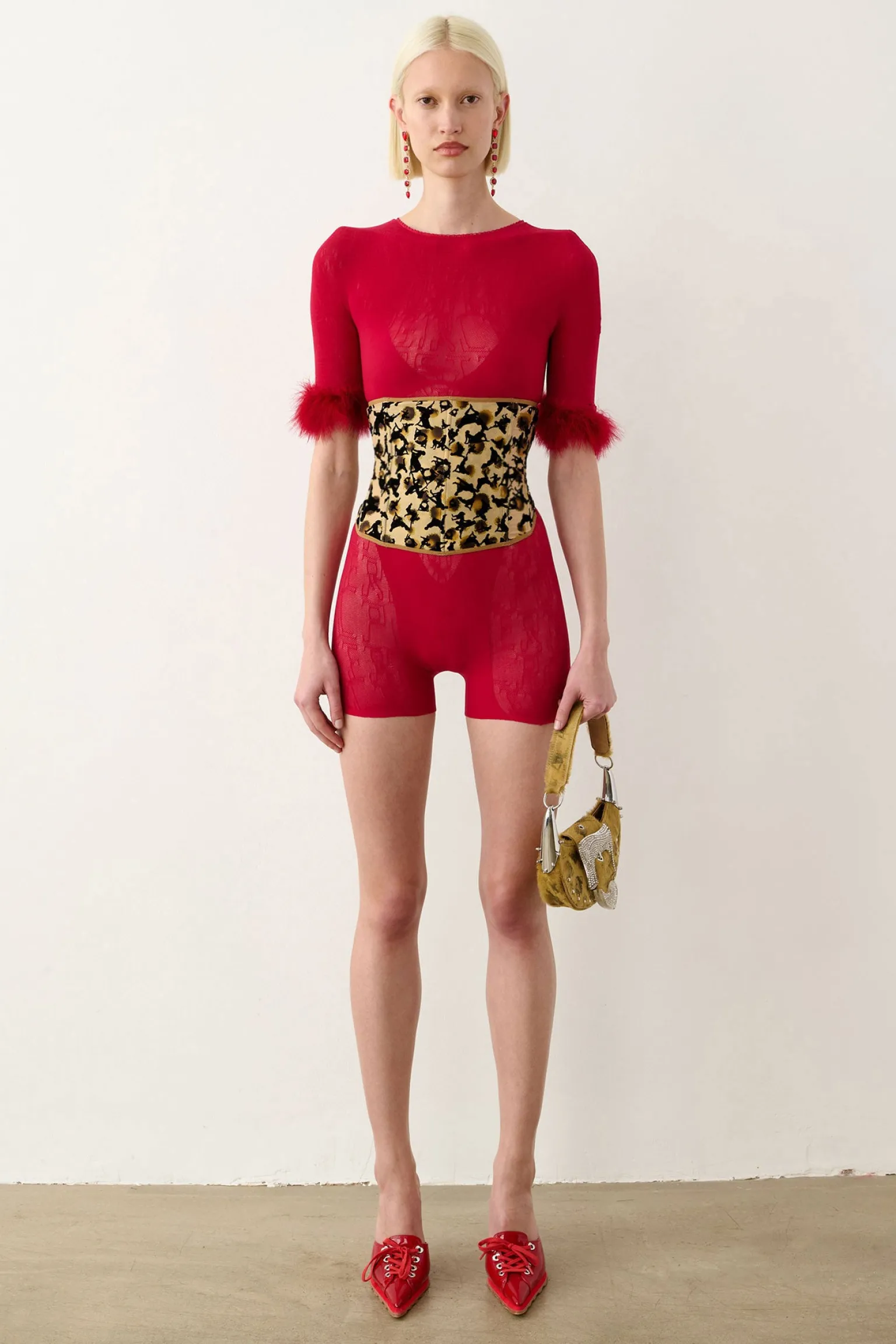 Waist Trainer Beige Leopard Print<Poster Girl Clearance