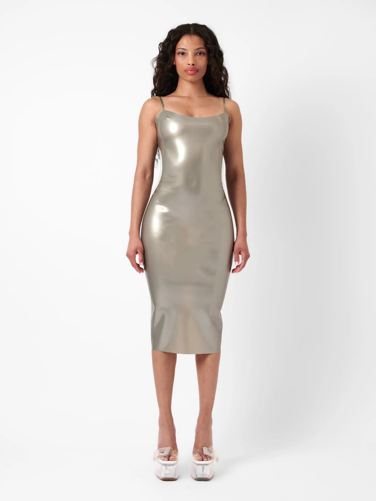 Whistle Latex Midi Dress<Poster Girl Hot