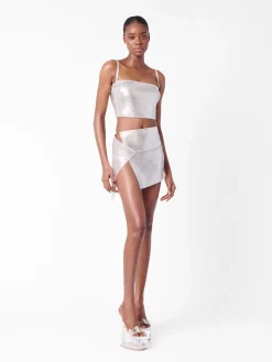 Winona Wrap Skirt Chrome Silver<Poster Girl Sale